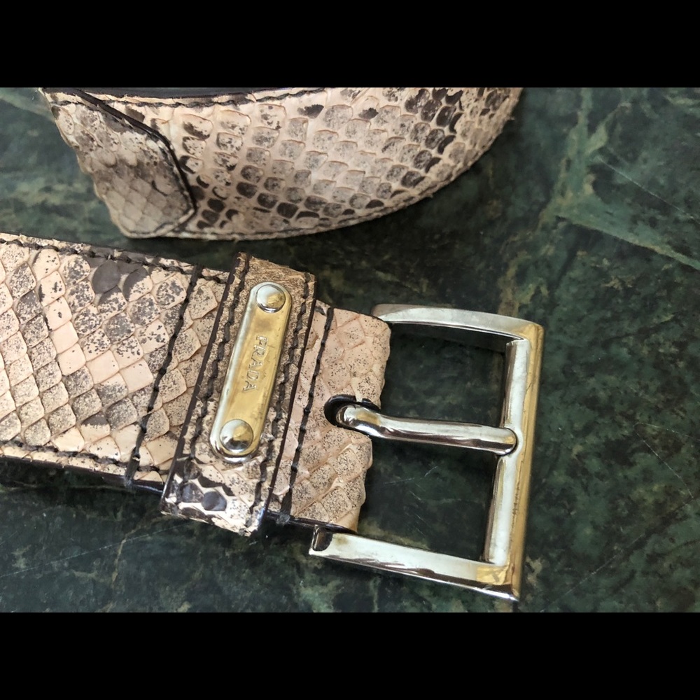 Prada peach python belt, 85/34 - Picture 5 of 8
